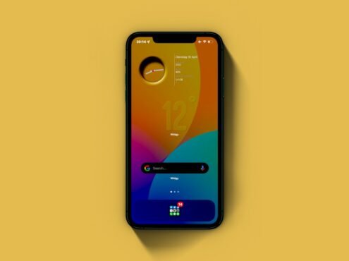 a cell phone on a wall